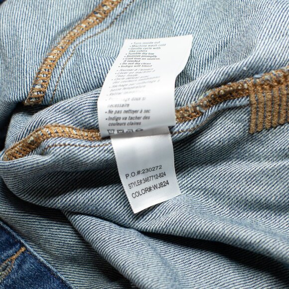 PAIGE Distressed Blue Denim Jacket - Picture 6 of 9